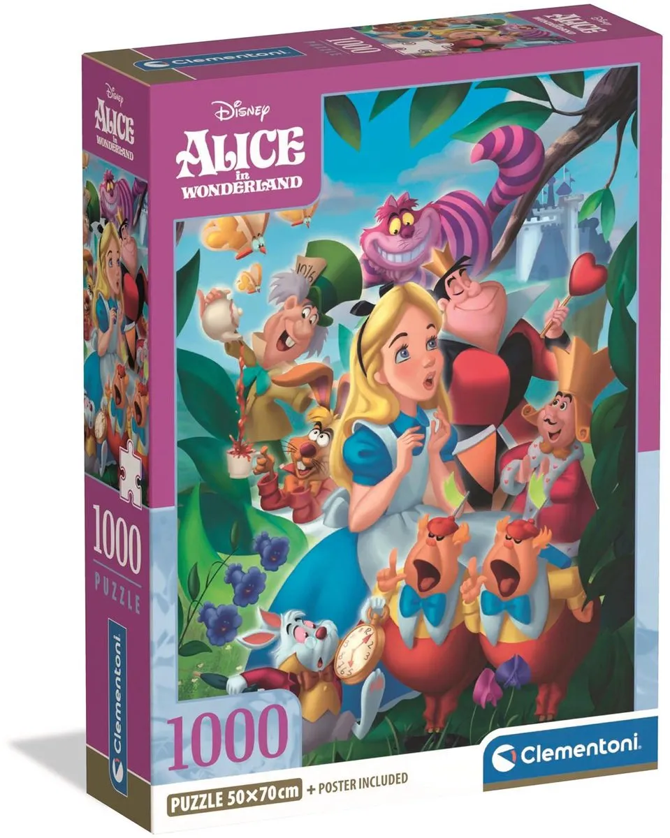 Clementoni Alice in Wonderland Puzzel 1000 Stukjes
