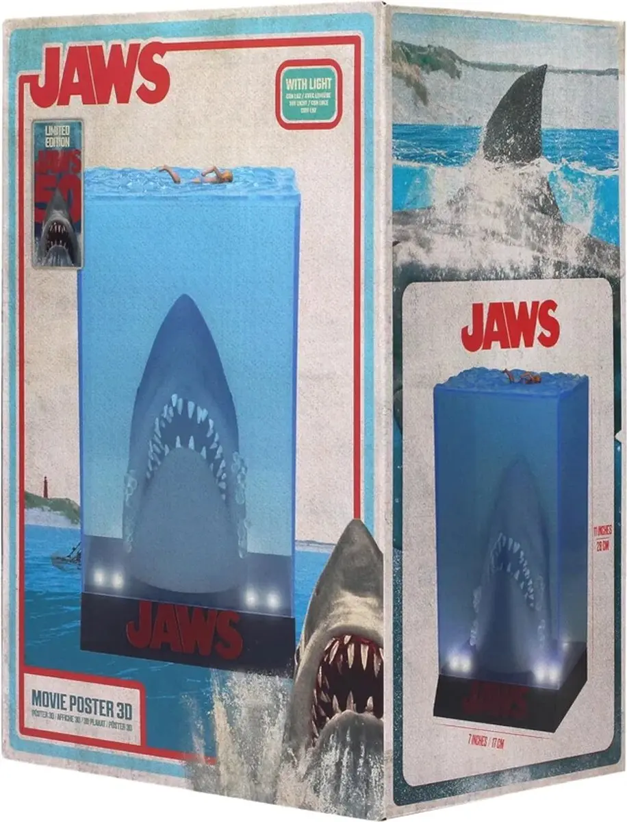 SD Toys Jaws 3D Poster 50th Anniversary - Licht - Multi