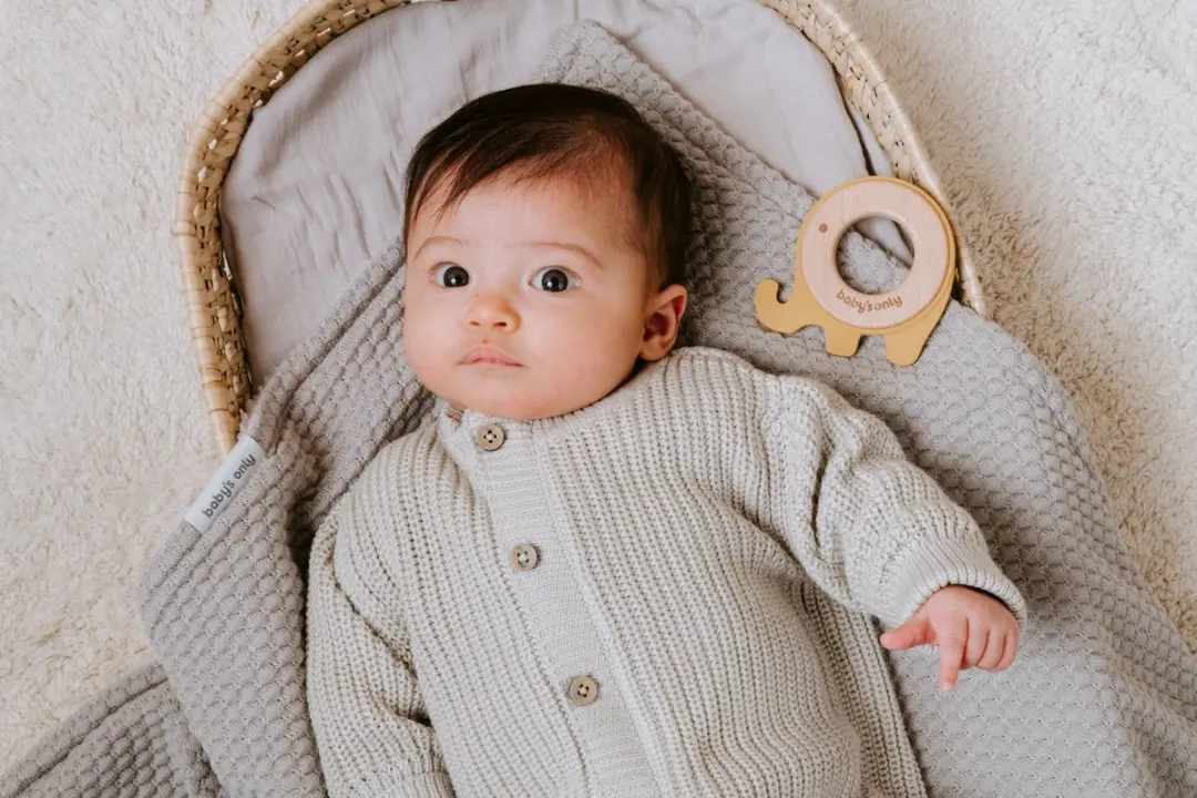 Baby's Only Houten Bijtring Olifant - Oker