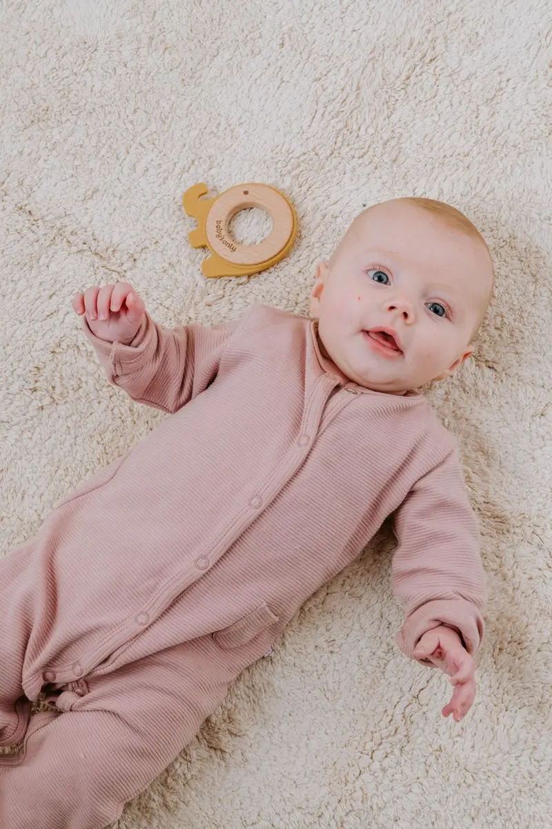 Baby's Only Houten Bijtring Olifant - Oker