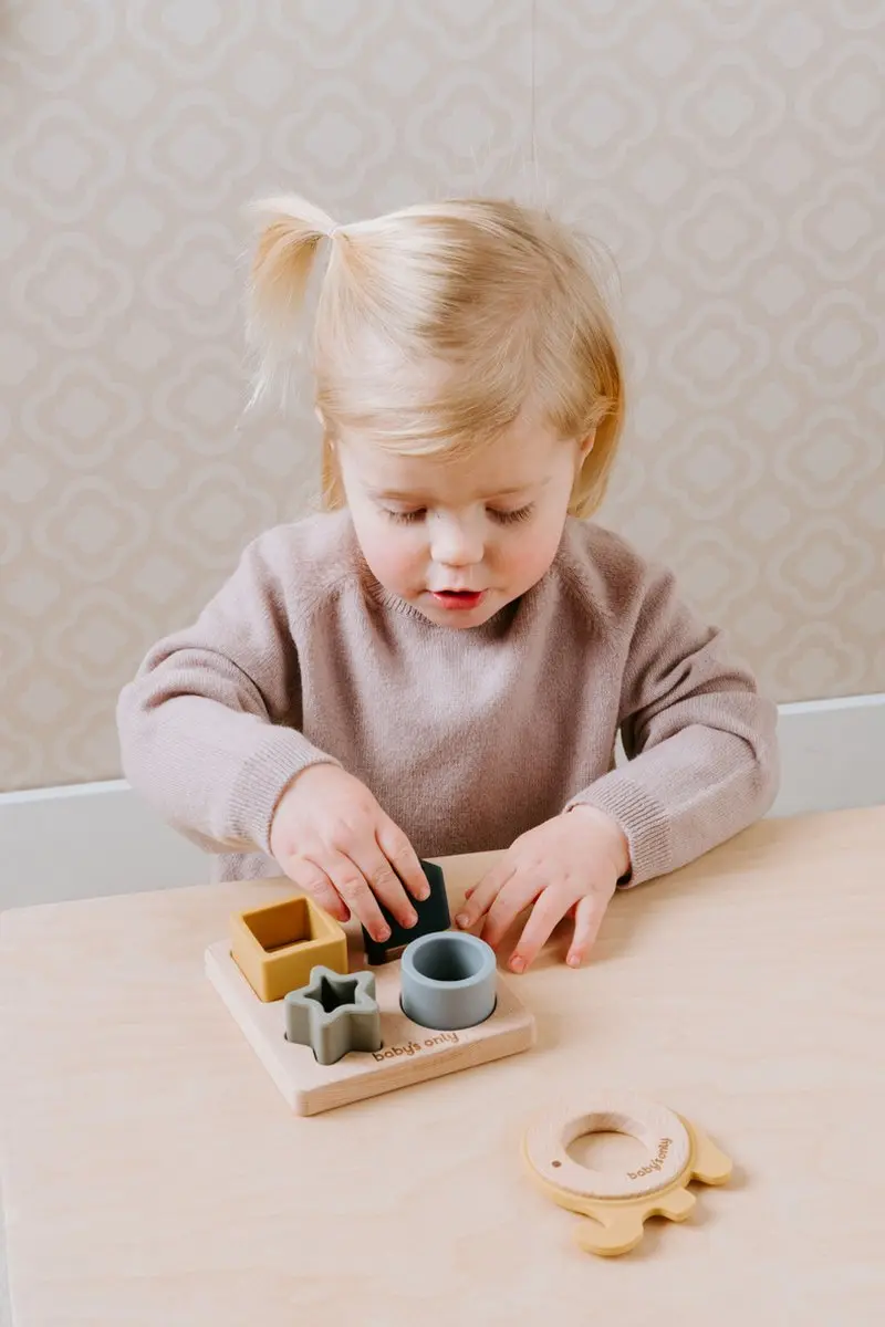 Baby's Only Houten Bijtring Olifant - Oker