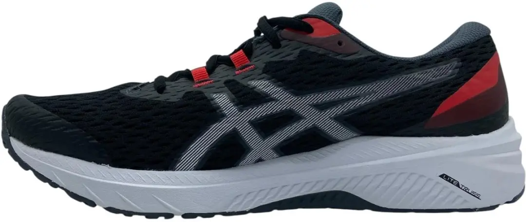 ASICS GEL-Phoenix 12 Hardloopschoen - 44 - Zwart/Rood/Wit/Grijs