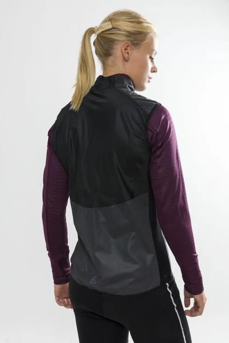 Craft Glow Vest Fietsjack Dames S - Zwart