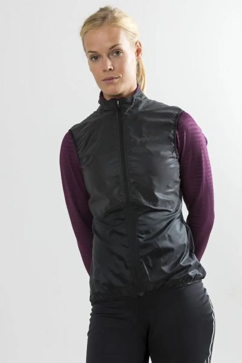 Craft Glow Vest Fietsjack Dames S - Zwart