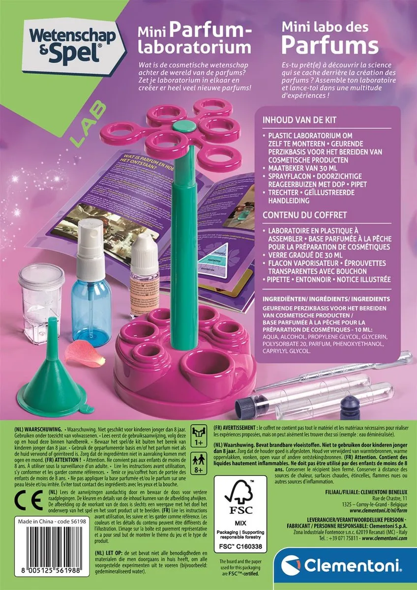 Clementoni MiniLab Parfum 56198 Experimenteerset - Zelf parfums maken - afbeelding 2 van 6