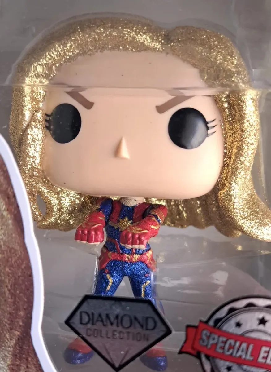 Funko Pop! Marvel Captain Marvel #427 Diamond Collectie - Rood/Blauw/Goud