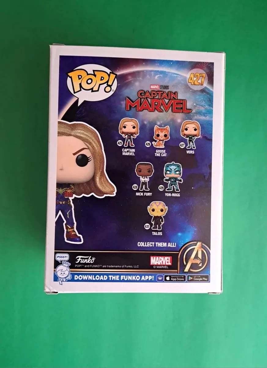 Funko Pop! Marvel Captain Marvel #427 Diamond Collectie - Rood/Blauw/Goud