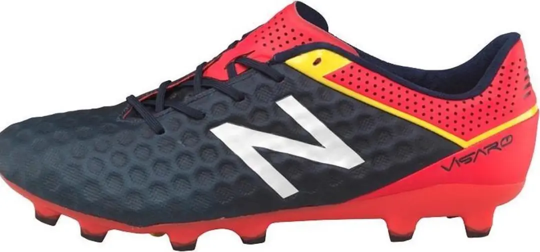 New Balance Visaro 1.1 MID Voetbalschoenen 41.5 - Blauw/Rozig/Geel - FG