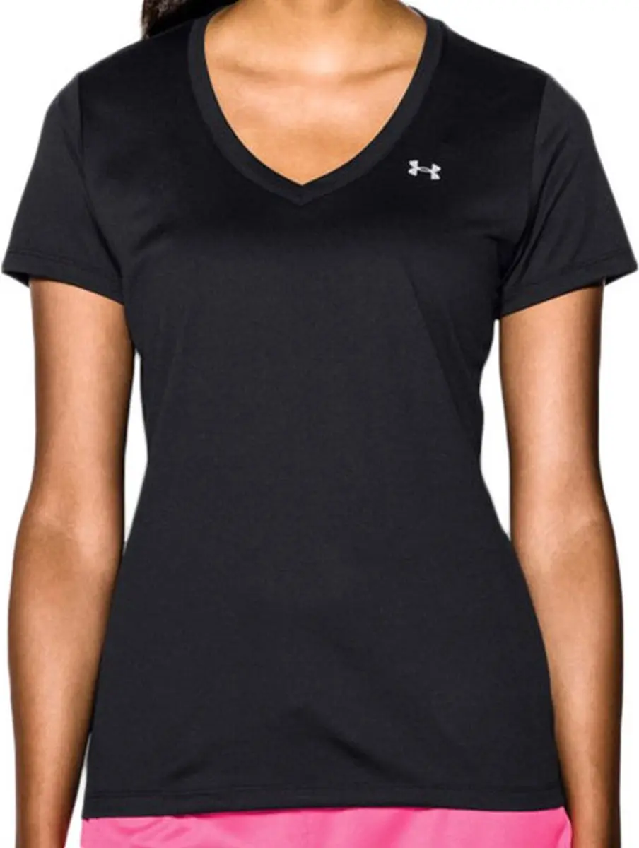Under Armour Tech SSV Dames Sportshirt XS - Zwart