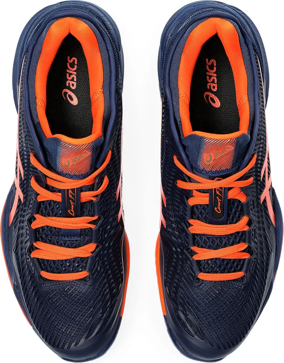 ASICS Court FF 3 Tennisschoen - 44 Heren - Blauw/Oranje