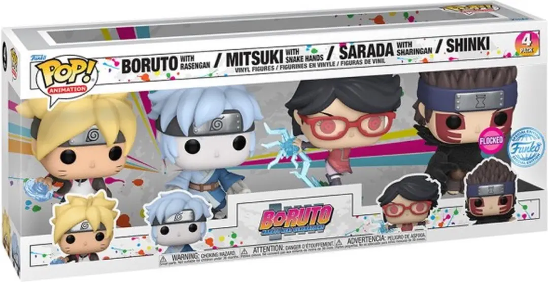Funko Pop Boruto Naruto Next Generation Flocked 4-Pack