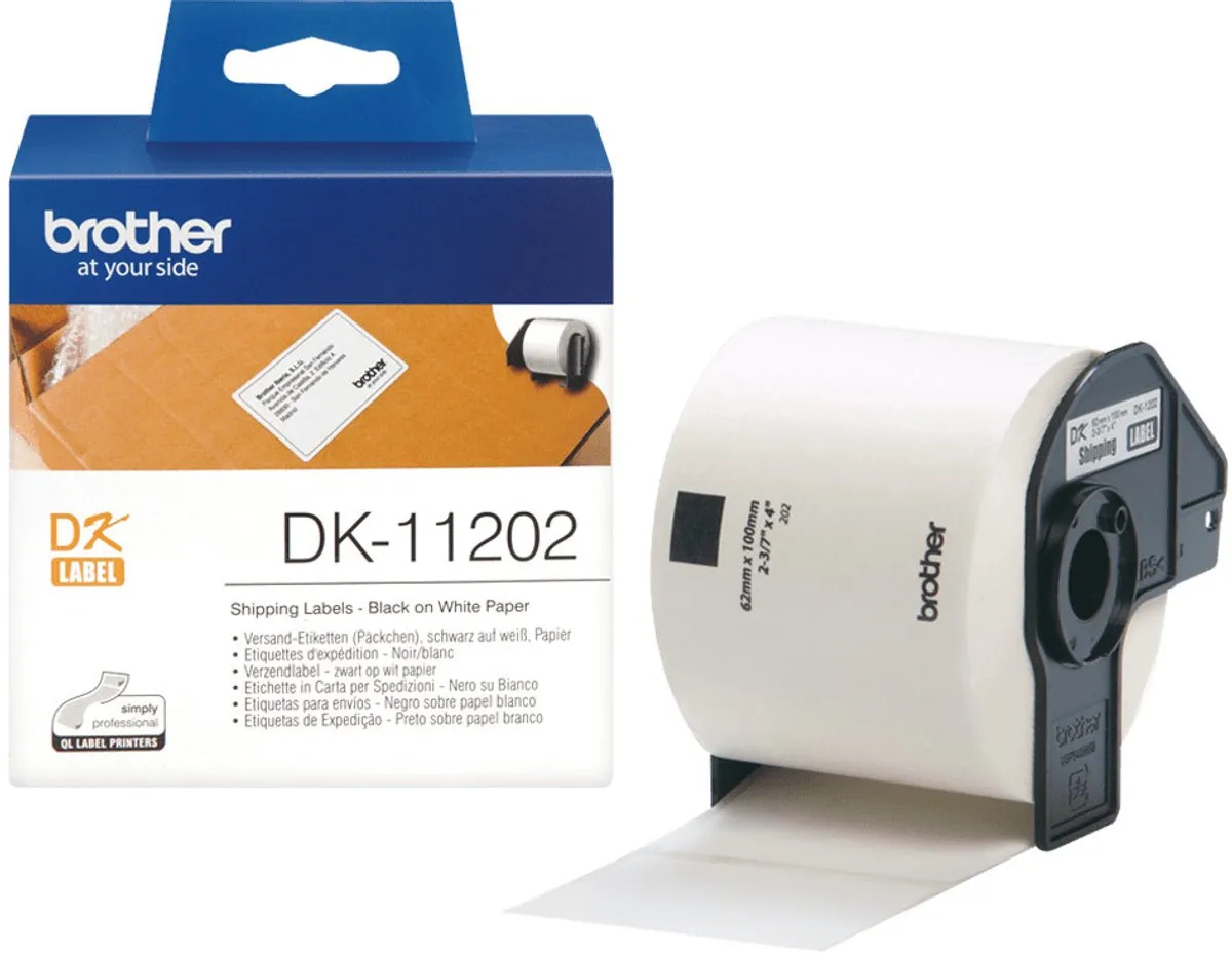 Brother DK-11202 Die-Cut Label 100x62mm