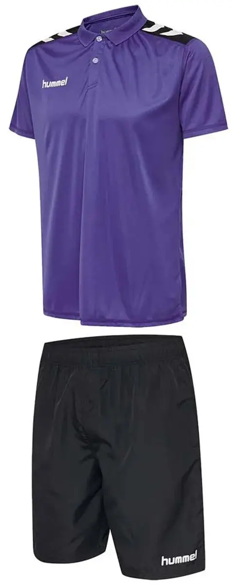 Hummel Academy Korte Mouw Set M - 2 T-shirts & Short - Purple Reign