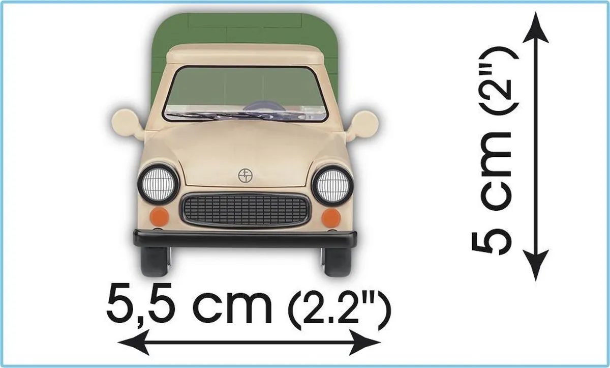 Cobi Youngtimer Syrena R20 - 94 Onderdelen - Beige/Groen