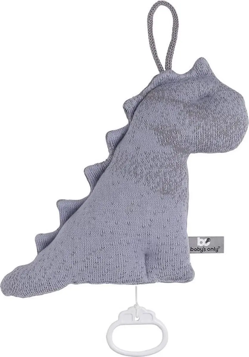 Baby's Only Gebreid Muziekdoos Dino Marble - Cool Grey/Lila