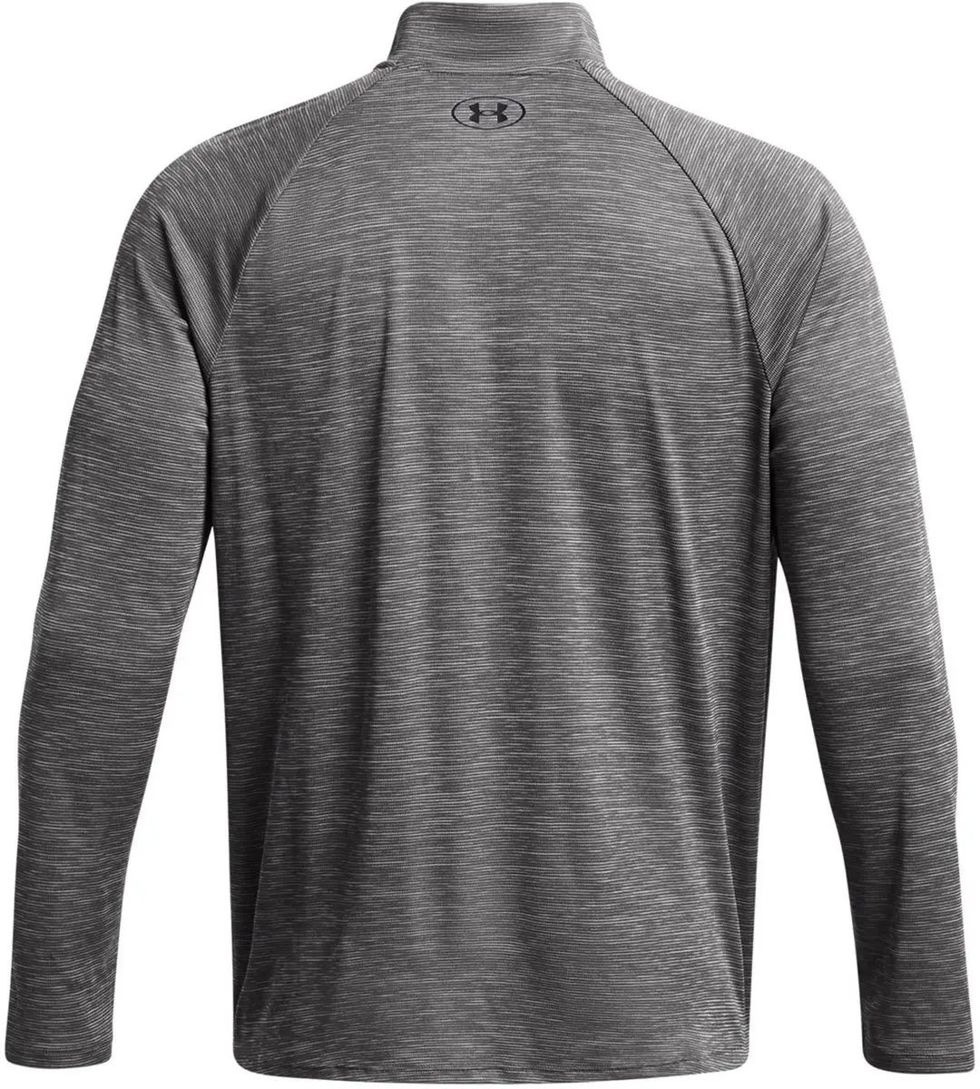 Under Armour UA Tech Textured 1/2 Zip Heren Sportshirt - Castlerock/Zwart