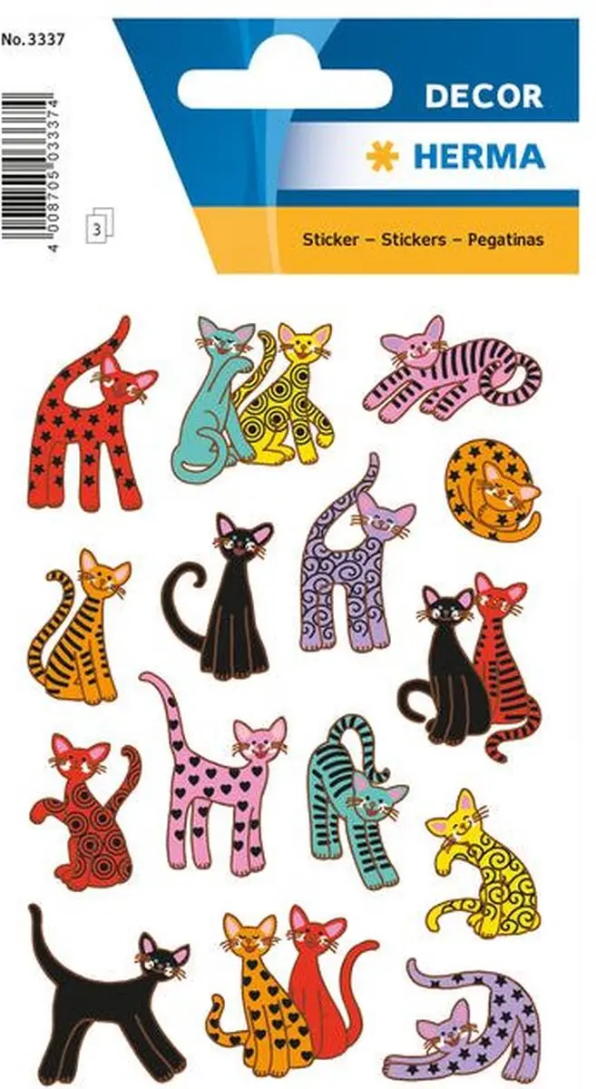 Herma Décor Sticker Abstracte Katten