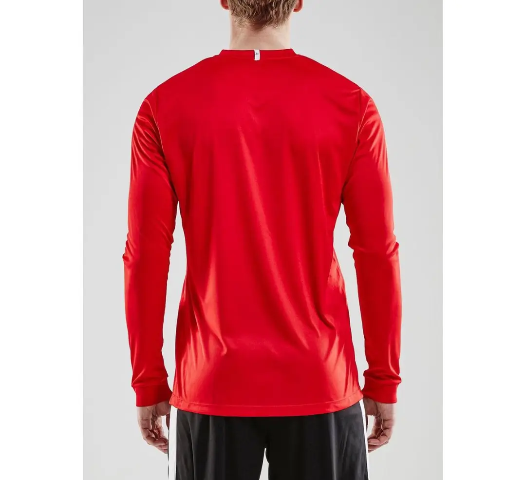 Craft Squad Jersey Solid LS Sportshirt - XL - Rood/Wit