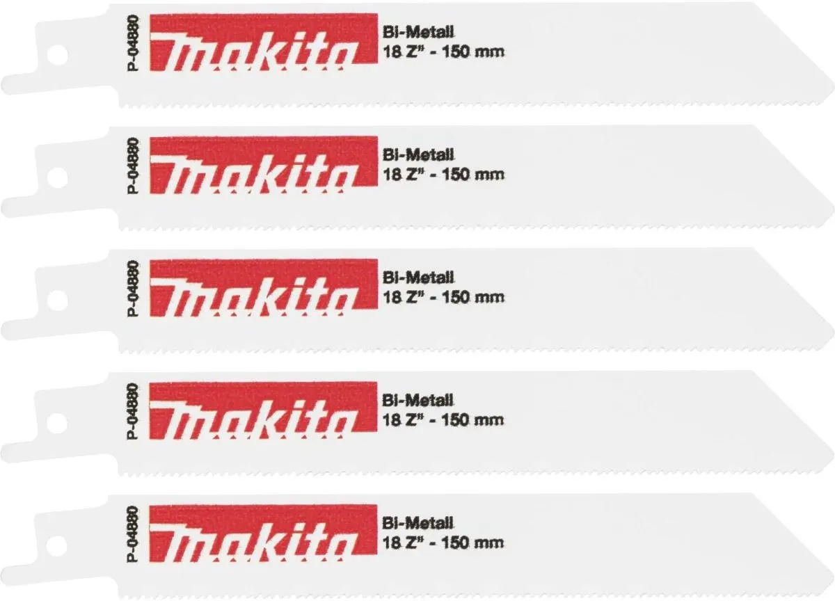 Makita P-04880 Reciprozaagblad Metaal 150mm - 18tpi - 5 Stuks