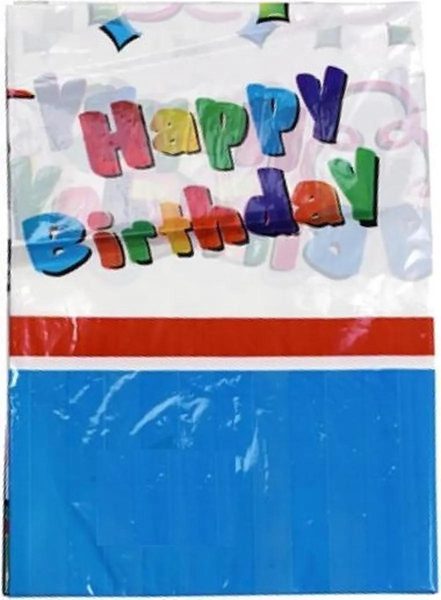 Eddy Toys Tafelkleed Happy Birthday 130x180cm