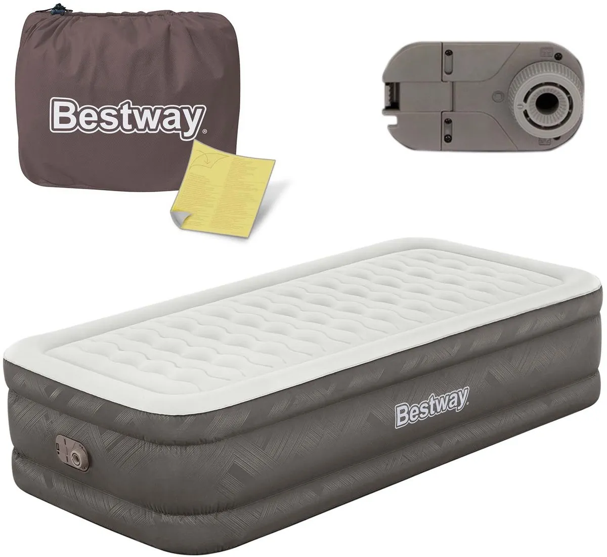 Bestway Fortech Tough Guard Luchtbed Twin 46cm - Beige