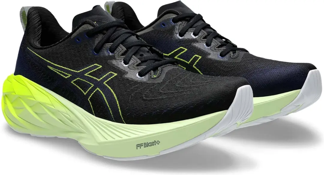 ASICS Novablast 4 Hardloopschoen 44 - Zwart/Groen