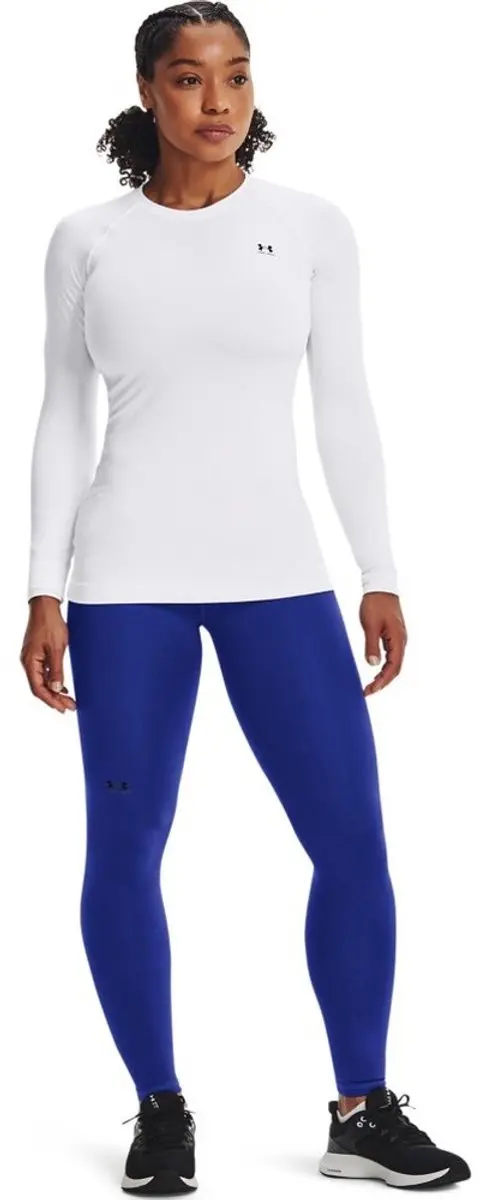 Under Armour UA CG Authentics Crew Thermoshirt Dames - Wit - Maat S