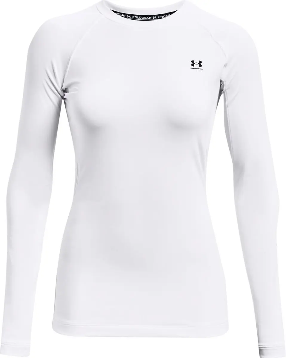 Under Armour UA CG Authentics Crew Thermoshirt Dames - Wit - Maat S