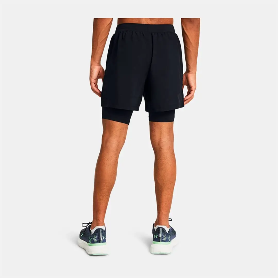 Under Armour Launch 5 2-in-1 Sportshort - XS Zwart