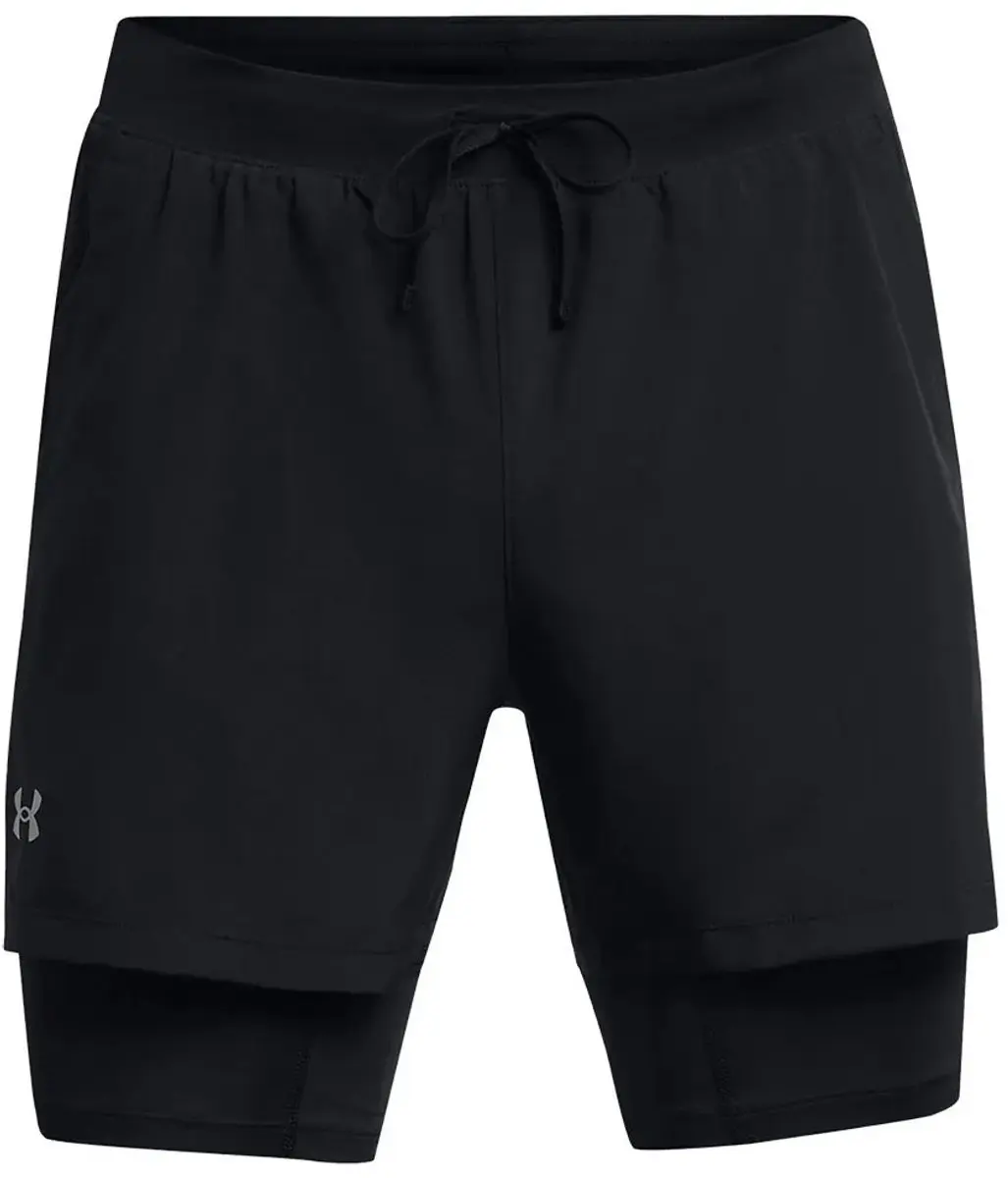 Under Armour Launch 5 2-in-1 Sportshort - XS Zwart