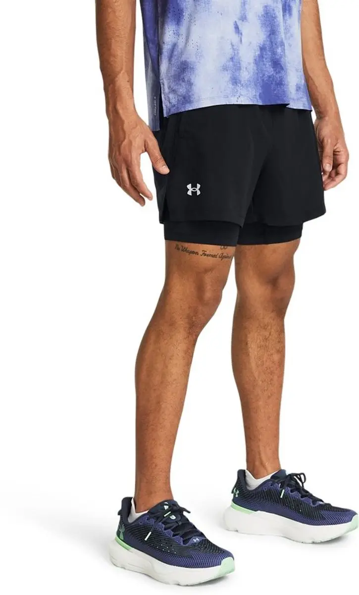 Under Armour Launch 5 2-in-1 Sportshort - XS Zwart