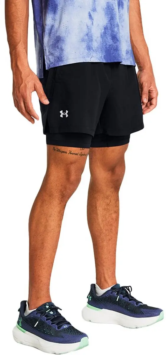 Under Armour Launch 5 2-in-1 Sportshort - XS Zwart - afbeelding 6 van 6