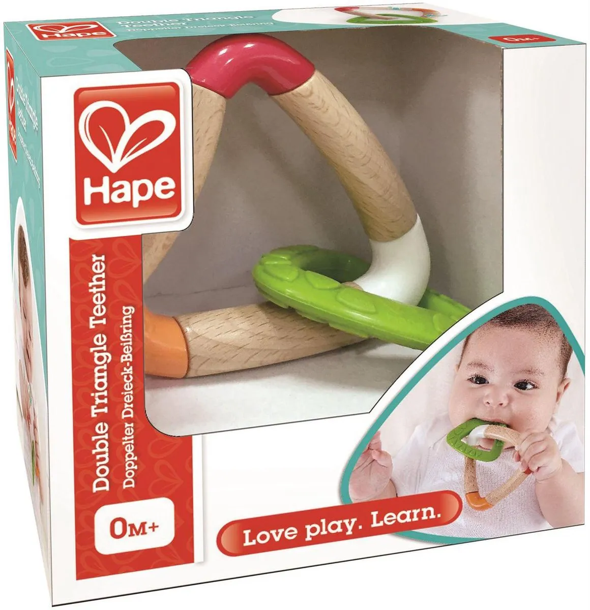 Hape Houten Bijtring - Rood - afbeelding 6 van 6