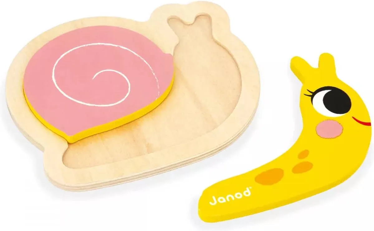 Janod Houten Puzzelset Tuindieren 14 Stuks - 7116