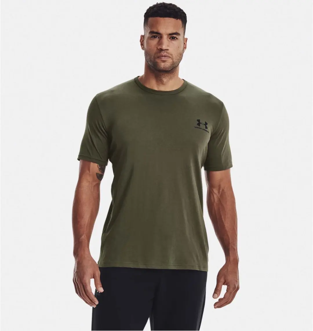Under Armour UA M Sportstyle LC Heren Sportshirt - Groen - Maat L