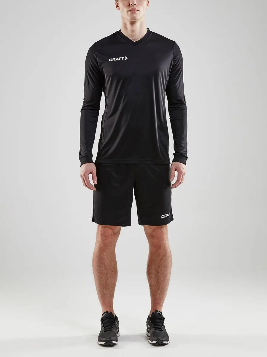 Craft Squad Jersey Solid LS - Maat L - Zwart/Wit