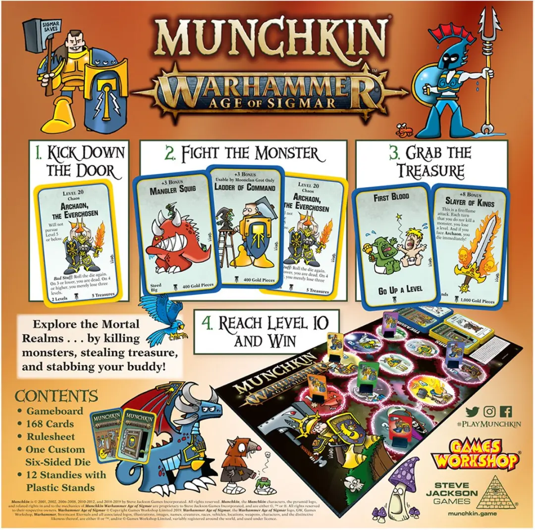 Steve Jackson Munchkin Warhammer Age of Sigmar Kaartspel - 4484SJG - 3-6 Spelers