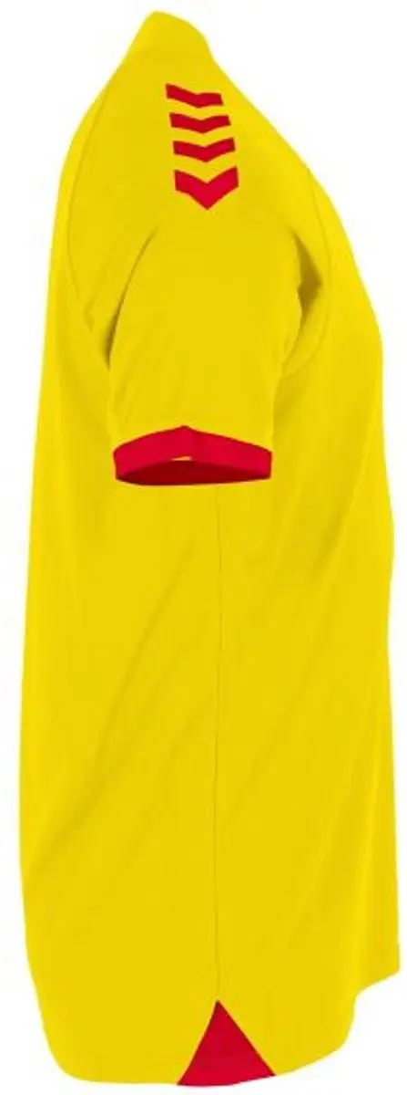 Hummel Fyn Shirt Heren Korte Mouw - Geel/Rood XL