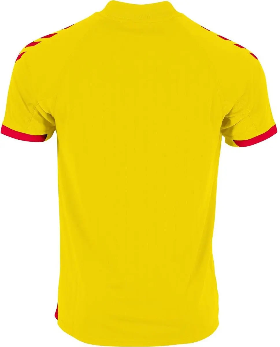 Hummel Fyn Shirt Heren Korte Mouw - Geel/Rood XL