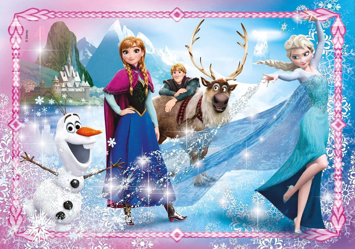 Clementoni Disney Frozen Jewels Puzzel 104 Stukjes - 33.5x23.5cm