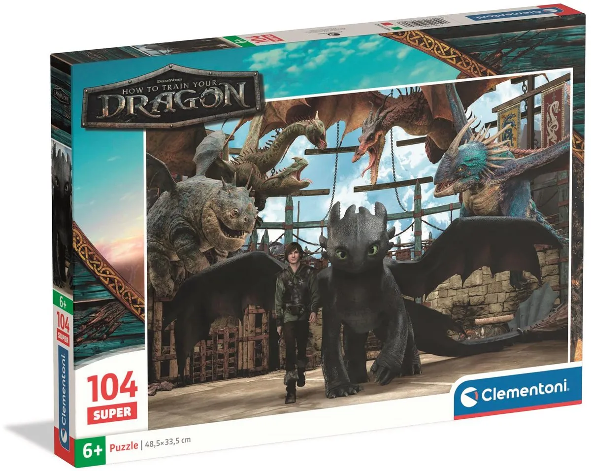 Clementoni How to Train Your Dragon Puzzel 104 Stuks