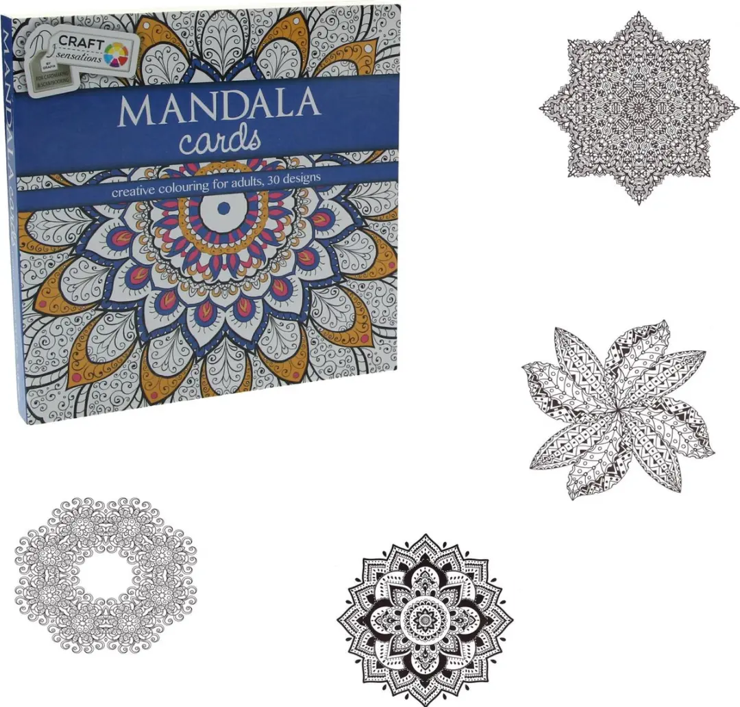 Craft Mandala Cards Kleurboek Sensations Blauw