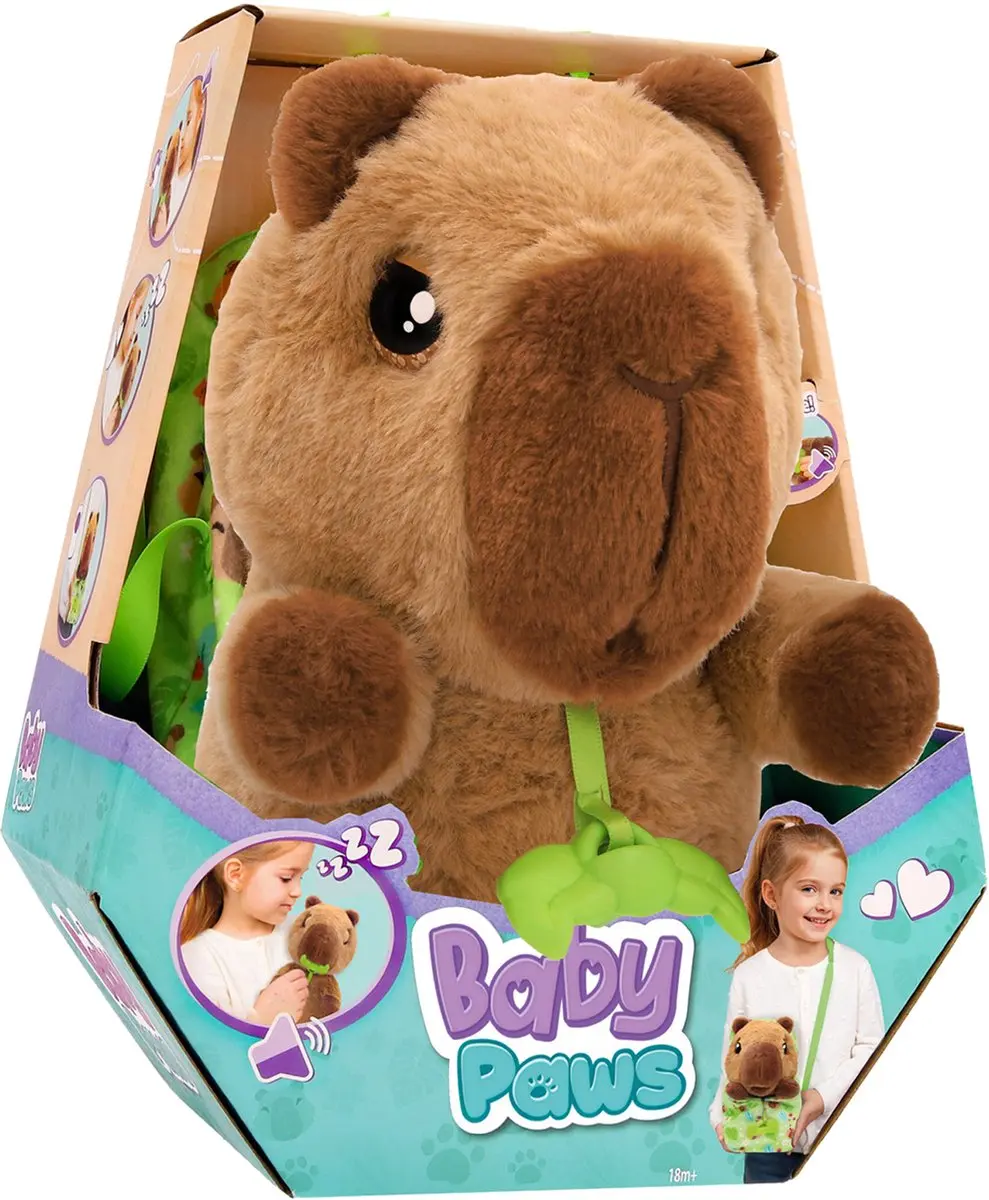 Imc Toys Baby Paws Capibara Interactieve Pluchen Knuffel - Bruin