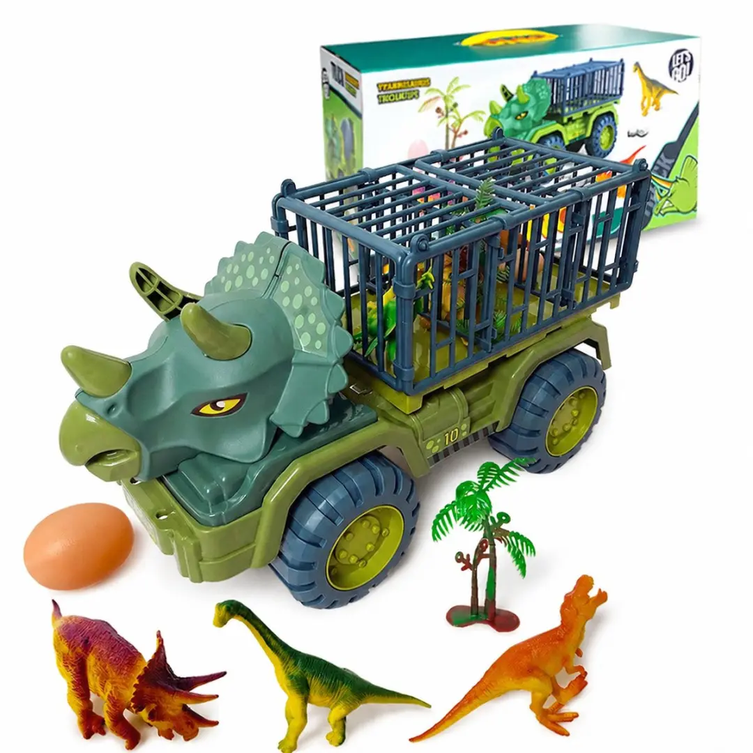 ECTEATOY Tyrannosaurus Transport Auto 6262654 - 3 Dino Figuren