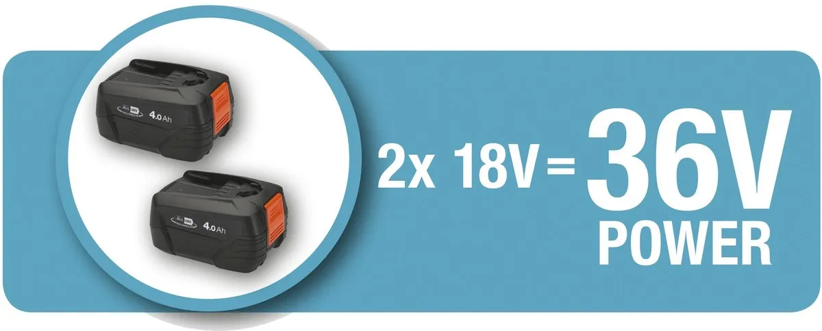 Gardena PowerMax Duo P4A Set 4.1 Grasmaaier - 2x 4000mAh accu - 50L opvangbak