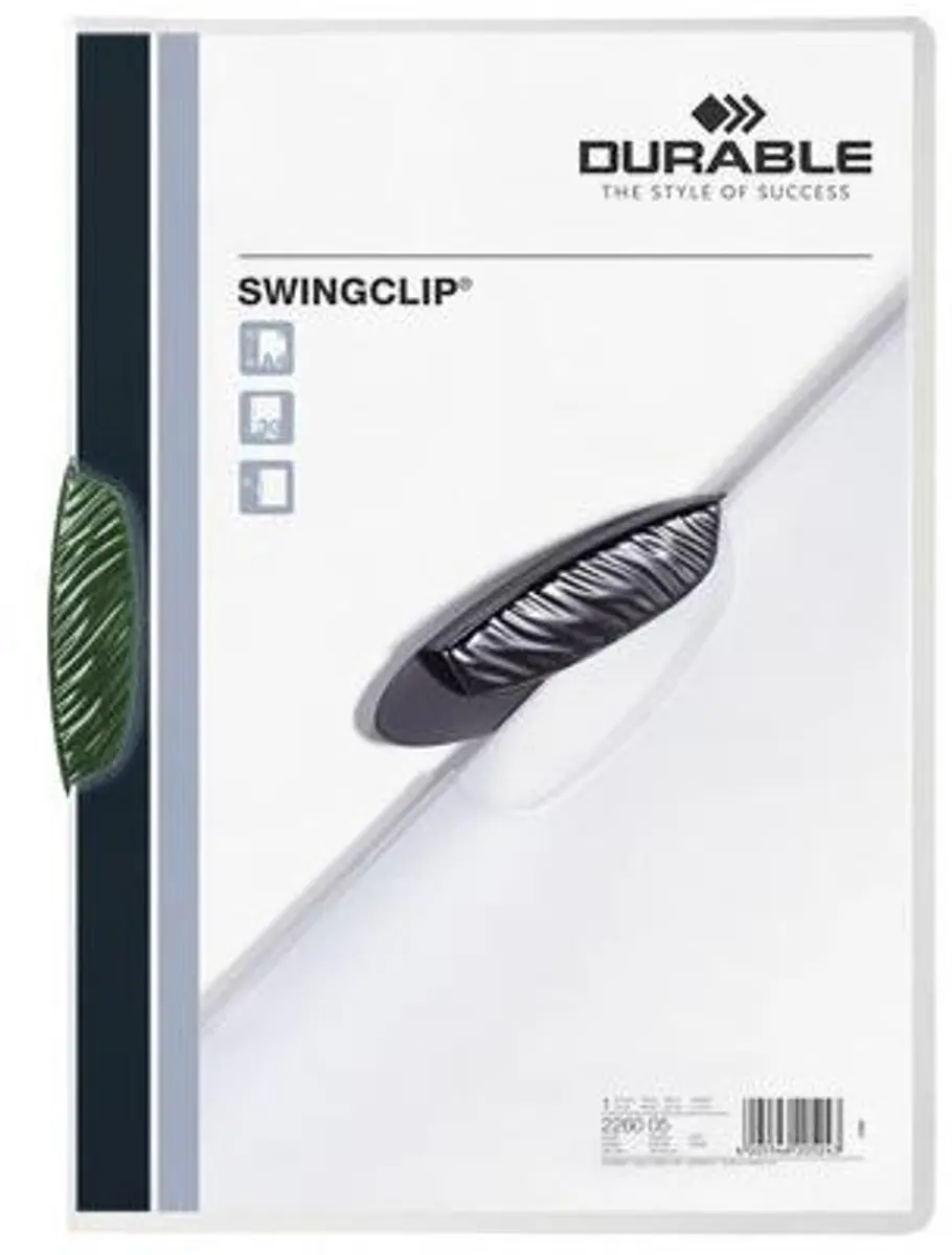 Durable Swingclip Stoffklepmap PP Groen - 25 Stuks