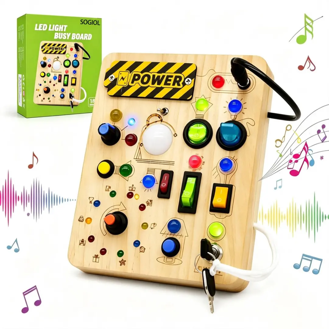 Sogiol Montessori Busy Board - Sensorisch Speelgoed Multi Color