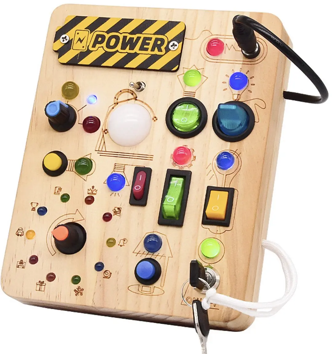 Sogiol Montessori Busy Board - Sensorisch Speelgoed Multi Color