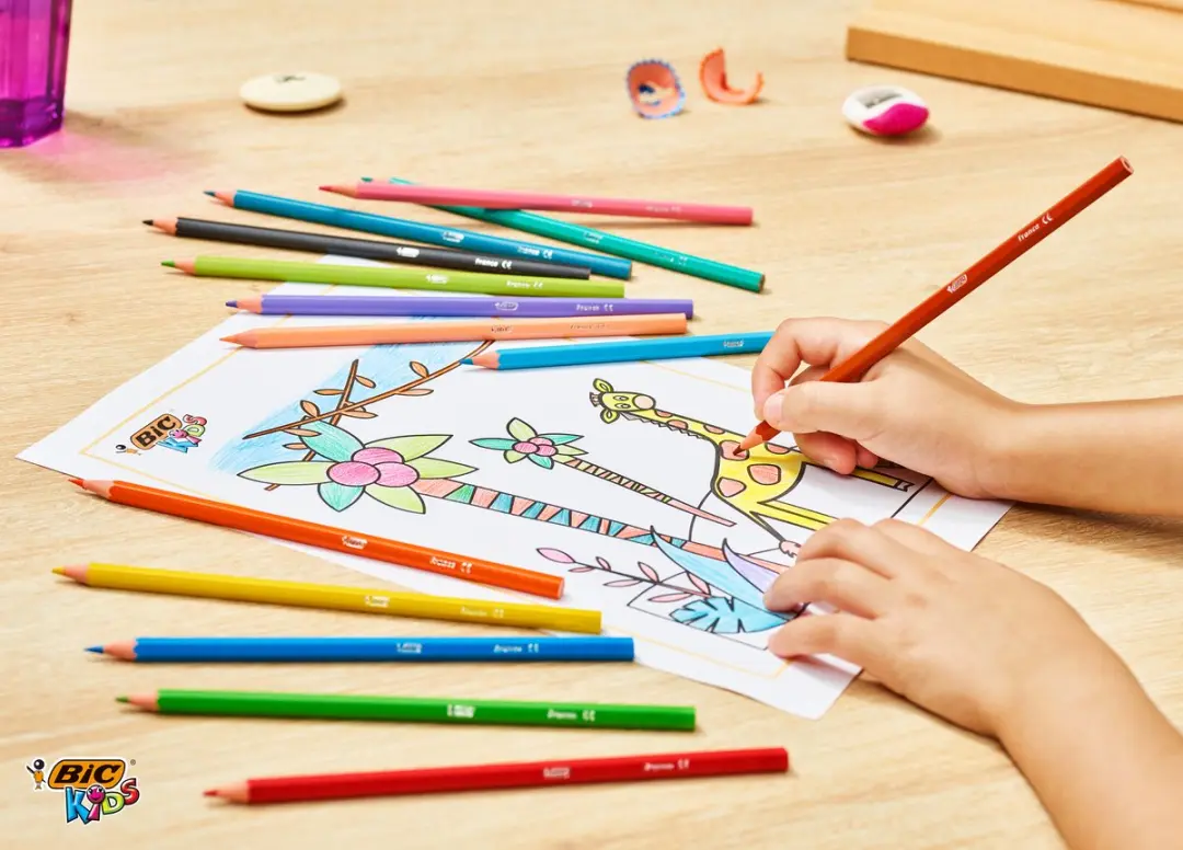 Bic Kids Tropicolors Brede Punt Kleurpotloden - 12 Stuks - Assorti