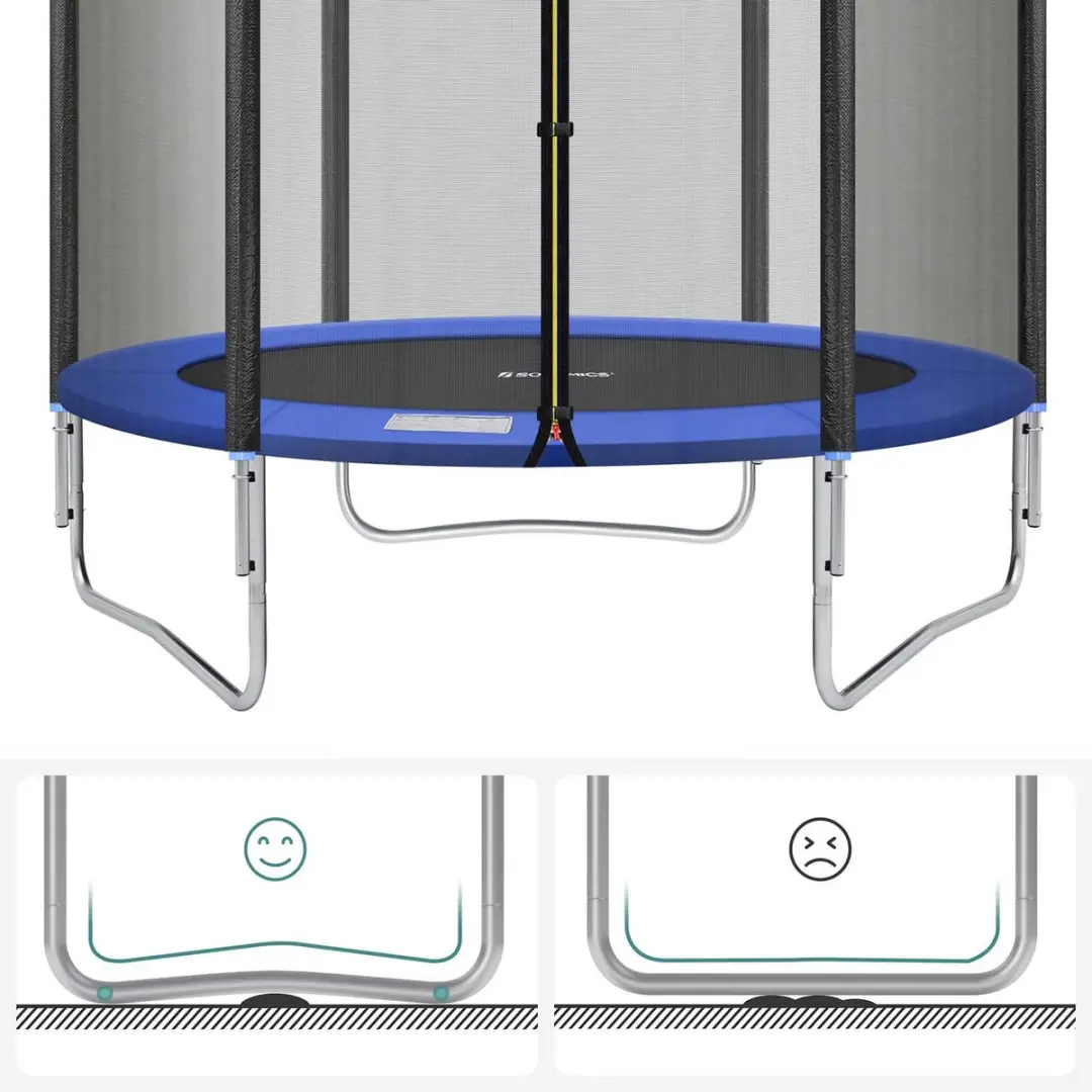 Songmics Kindertrampoline 183cm - Zwart-Blauw - Met Veiligheidsnet - afbeelding 6 van 6